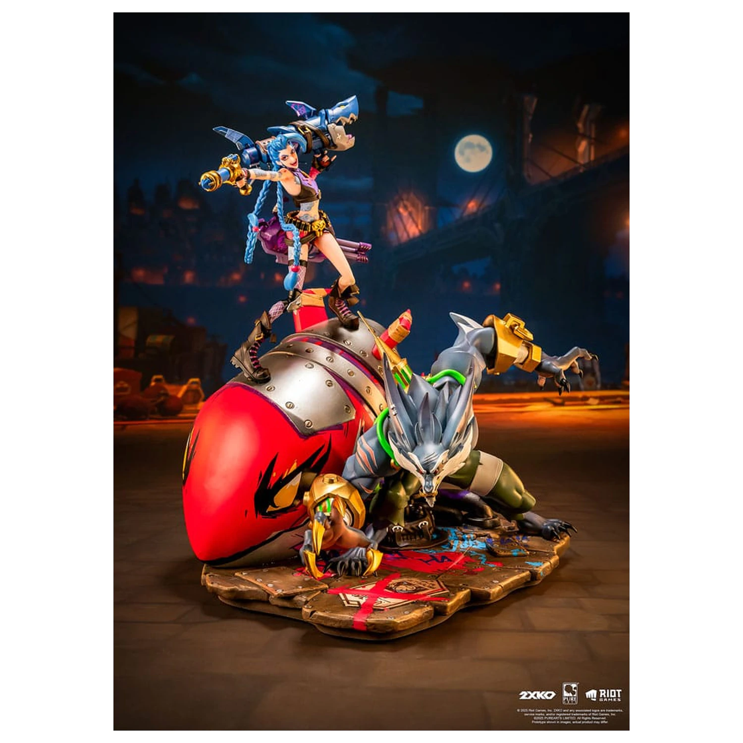League of Legends Statue 1/10 2XKO Jinx & Warwick Diorama 37 cm  product photo