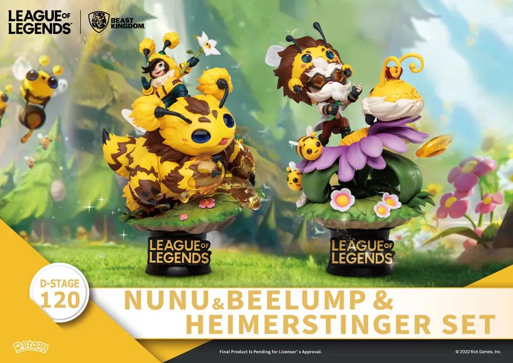 League of Legends D-Stage PVC Diorama Set Nunu &amp; Beelump &amp; Heimerstinger 16 cm product photo