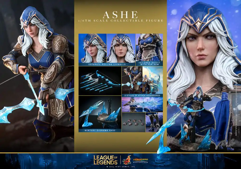 League of Legends Video Game Masterpiece Action Figure 1/6 Ashe 28 cm product photo