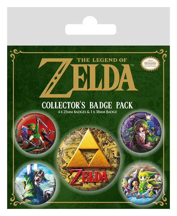 Legend of Zelda Pin-Back Buttons 5-Pack Classics termékfotó