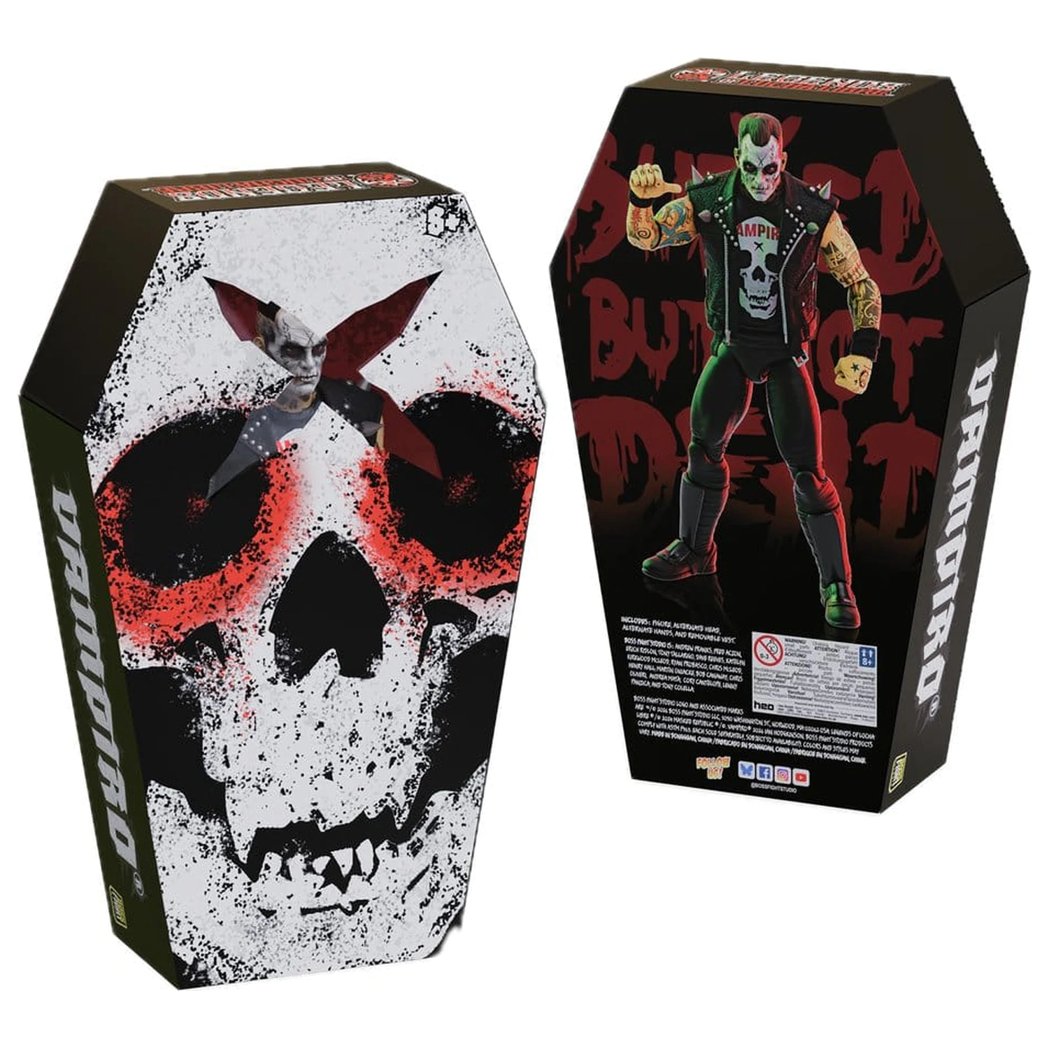 Legends of Lucha Libre Fanaticos Action Figure Vampiro Coffin Box Resurrected 15 cm product photo