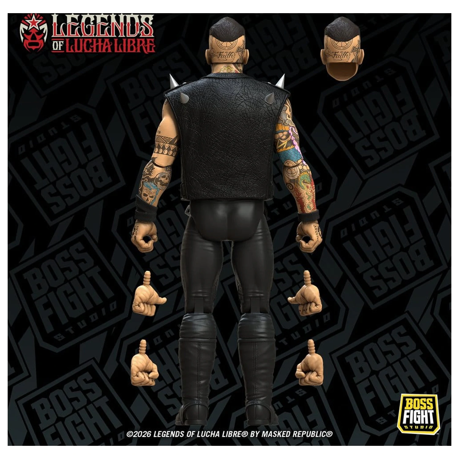 Legends of Lucha Libre Fanaticos Action Figure Vampiro Coffin Box Resurrected 15 cm product photo