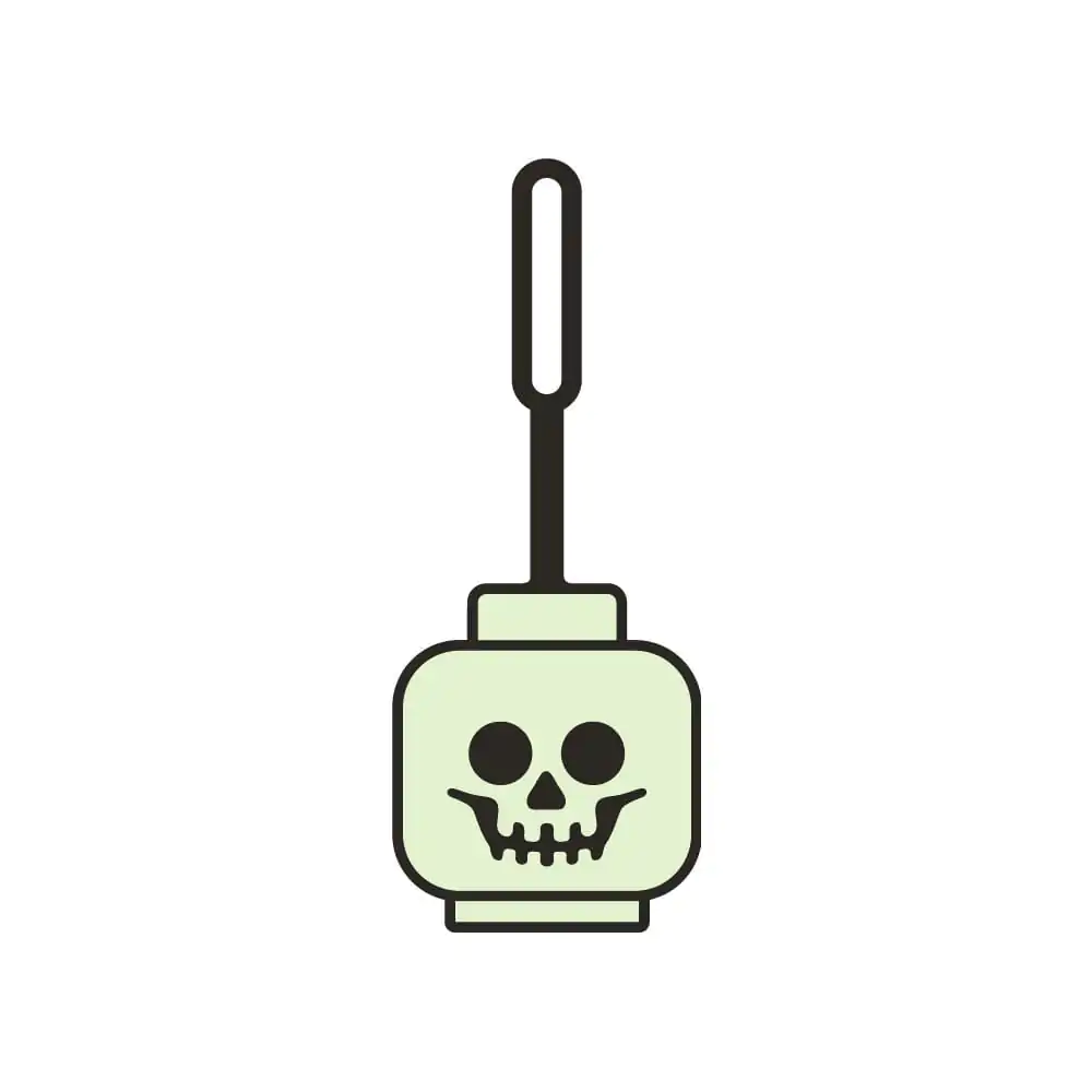 LEGO Minifigures Luggage tag Skeleton head Glow in the Dark 10 cm product photo