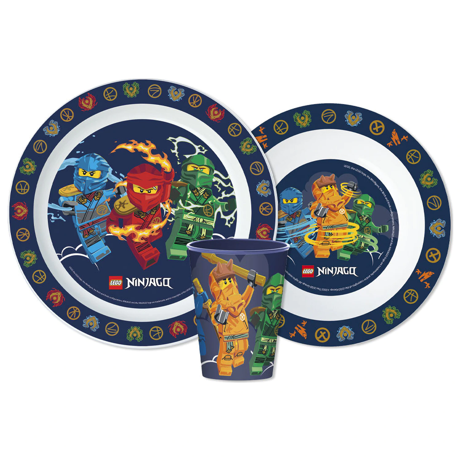 Lego Ninjago Elemental Dinner Set, micro plastic set, with 260 ml cup product photo