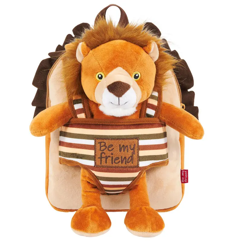 Lenny Lion reversible backpack with plush toy 25cm product photo