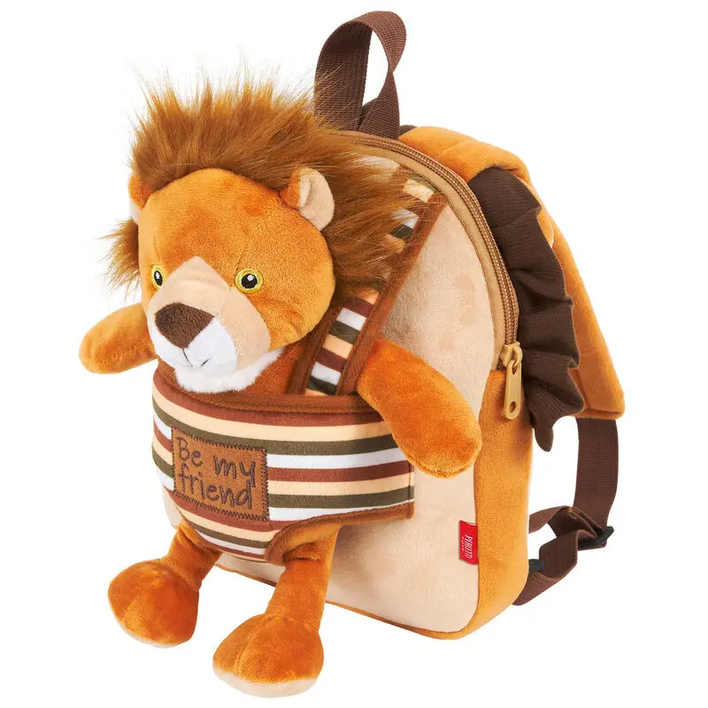 Lenny Lion reversible backpack with plush toy 25cm product photo