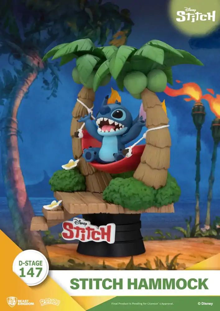 Lilo &amp; Stitch D-Stage PVC Diorama Stitch Hammock 13 cm product photo