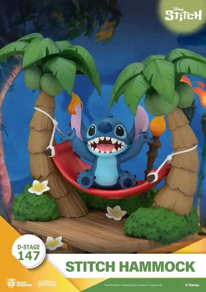 Lilo &amp; Stitch D-Stage PVC Diorama Stitch Hammock 13 cm product photo