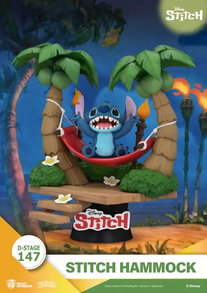 Lilo &amp; Stitch D-Stage PVC Diorama Stitch Hammock 13 cm product photo