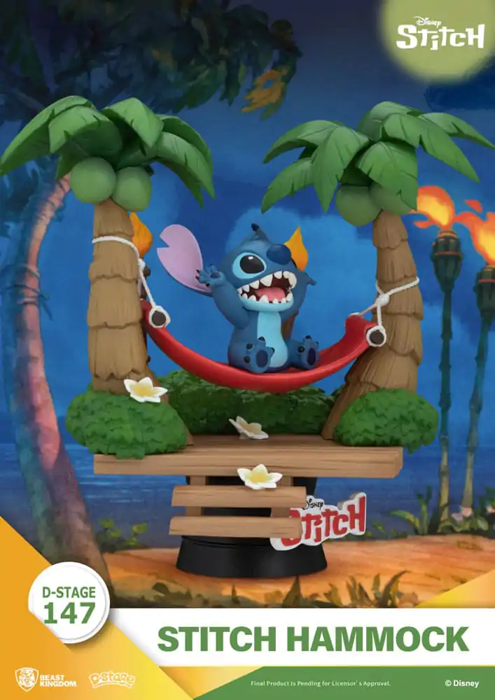 Lilo &amp; Stitch D-Stage PVC Diorama Stitch Hammock 13 cm product photo