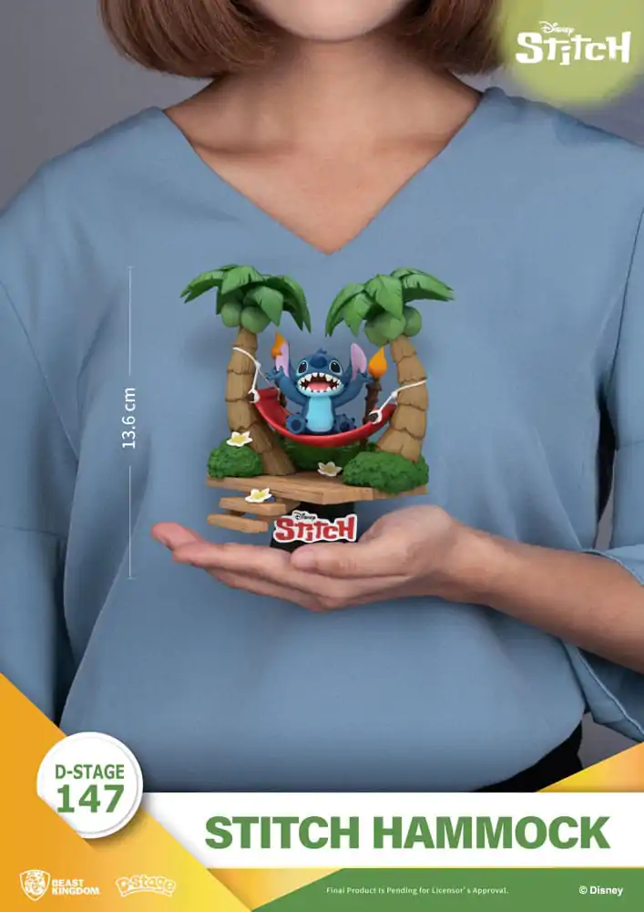 Lilo &amp; Stitch D-Stage PVC Diorama Stitch Hammock 13 cm product photo