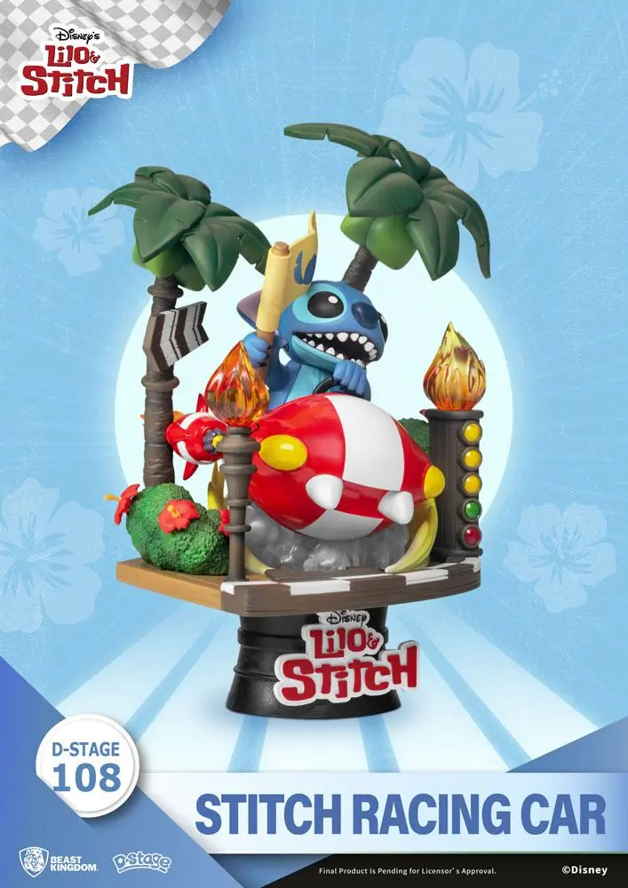 Lilo &amp; Stitch D-Stage PVC Diorama Stitch Racing Car Closed Box Version 15 cm product photo