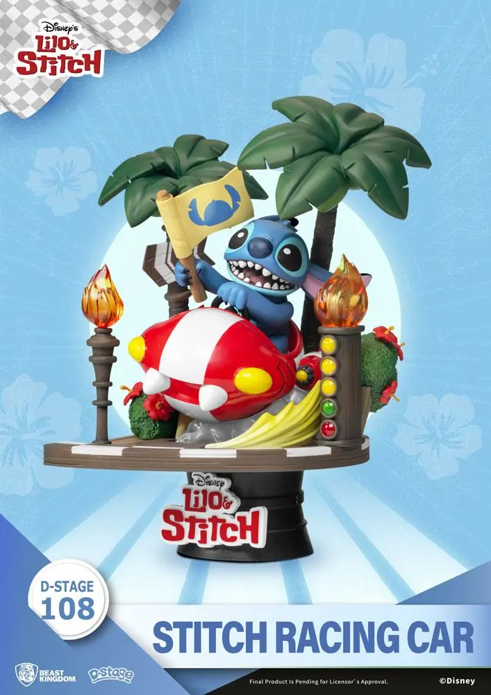 Lilo &amp; Stitch D-Stage PVC Diorama Stitch Racing Car Closed Box Version 15 cm product photo