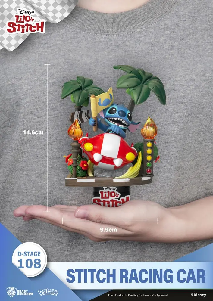 Lilo &amp; Stitch D-Stage PVC Diorama Stitch Racing Car 15 cm product photo