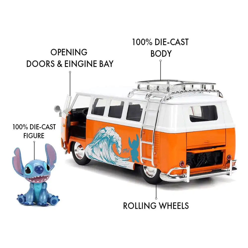 Lilo &amp; Stitch Diecast Model 1/24 1961 VW Bus Stitch product photo