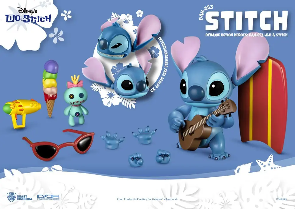 Lilo & Stitch Dynamic 8ction Heroes Action Figure 1/9 Stitch 18 cm termékfotó