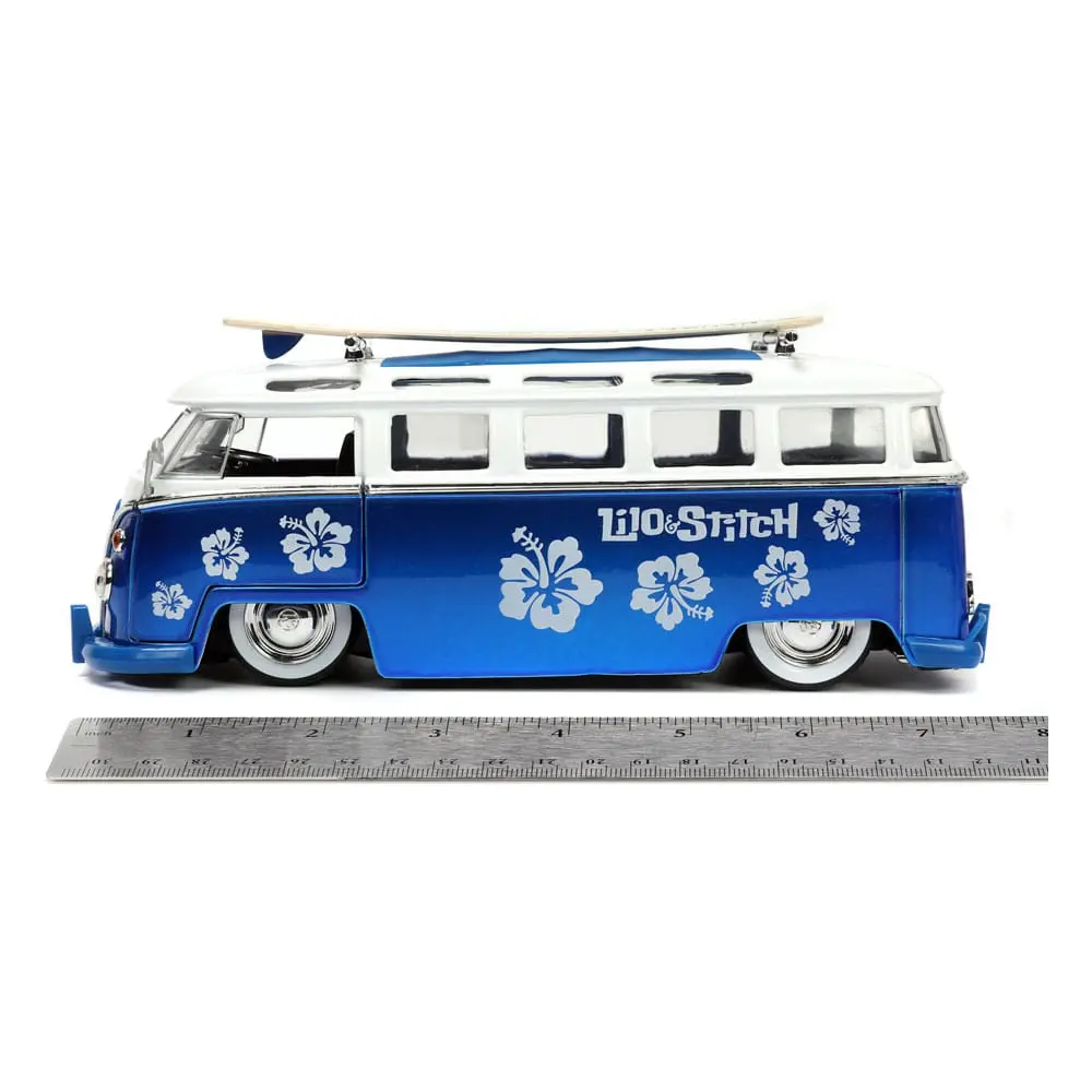 Lilo &amp; Stitch Hollywood Rides Diecast Model 1/24 1962 VW Bus with Stitch Figur product photo