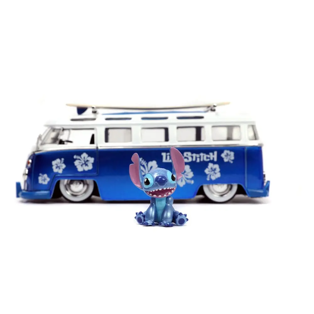 Lilo &amp; Stitch Hollywood Rides Diecast Model 1/24 1962 VW Bus with Stitch Figur product photo