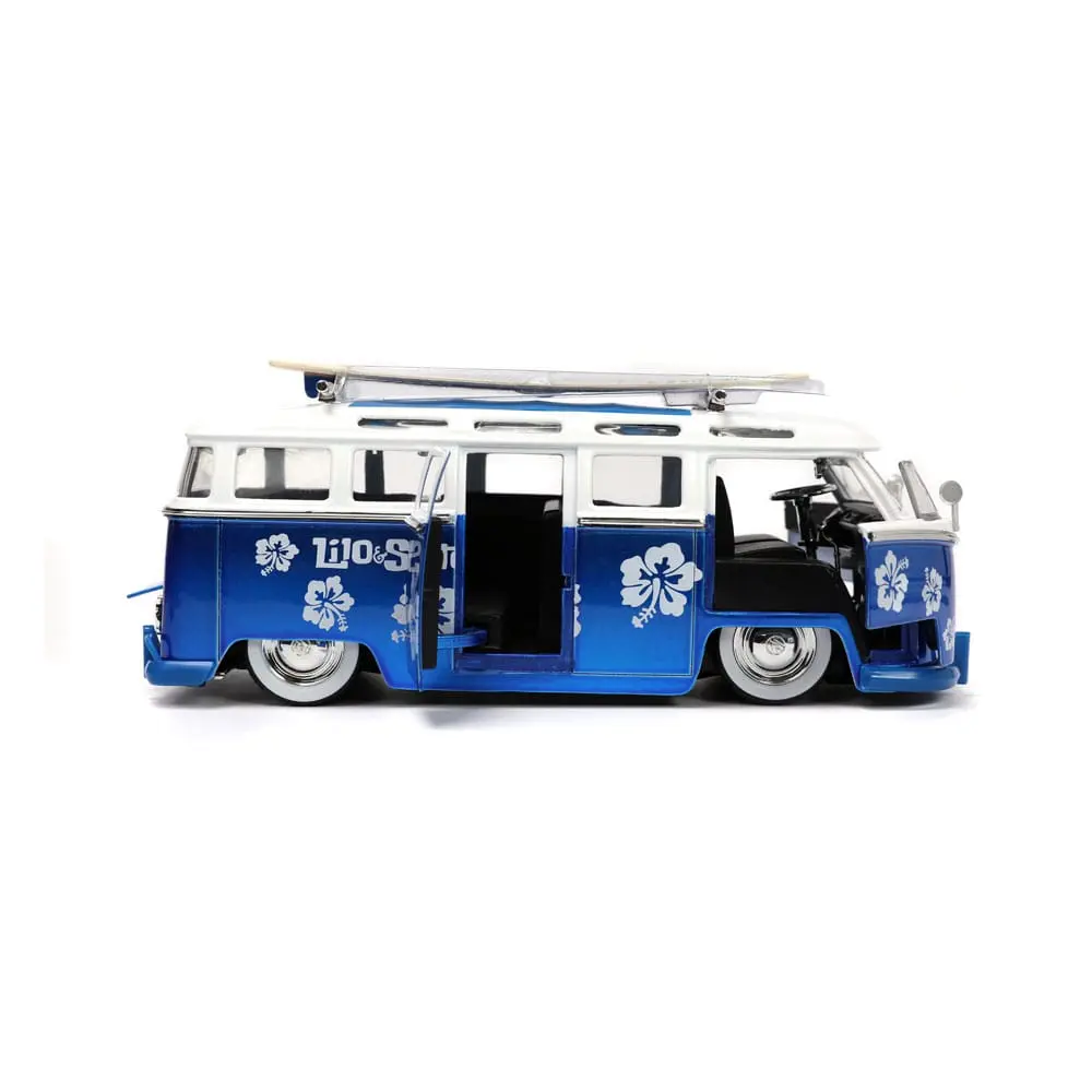 Lilo &amp; Stitch Hollywood Rides Diecast Model 1/24 1962 VW Bus with Stitch Figur product photo