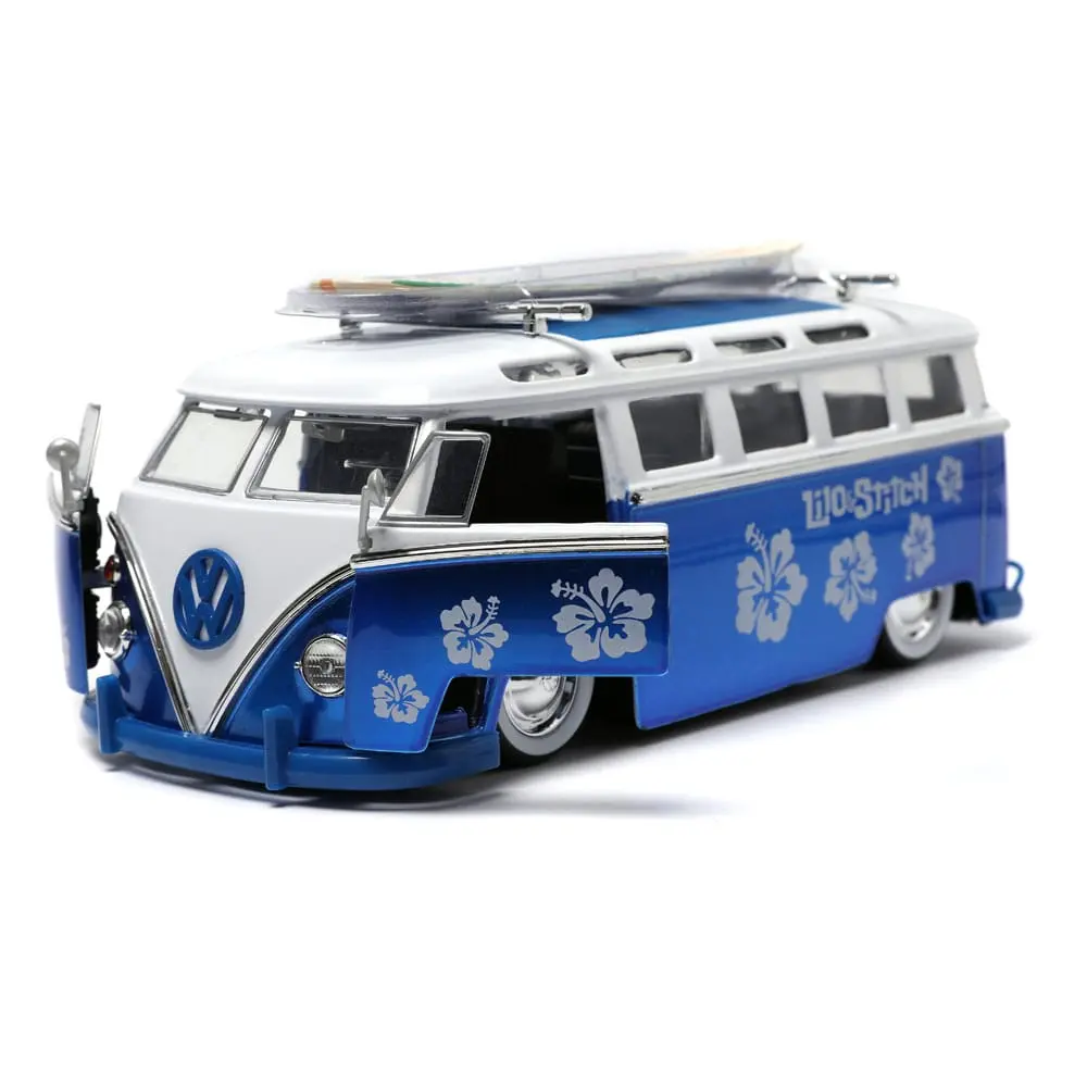 Lilo &amp; Stitch Hollywood Rides Diecast Model 1/24 1962 VW Bus with Stitch Figur product photo