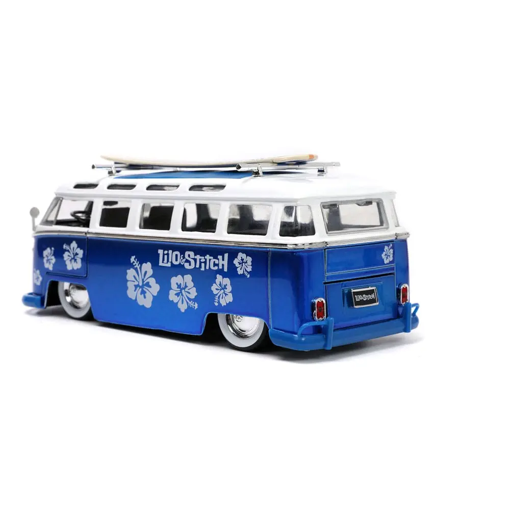 Lilo &amp; Stitch Hollywood Rides Diecast Model 1/24 1962 VW Bus with Stitch Figur product photo