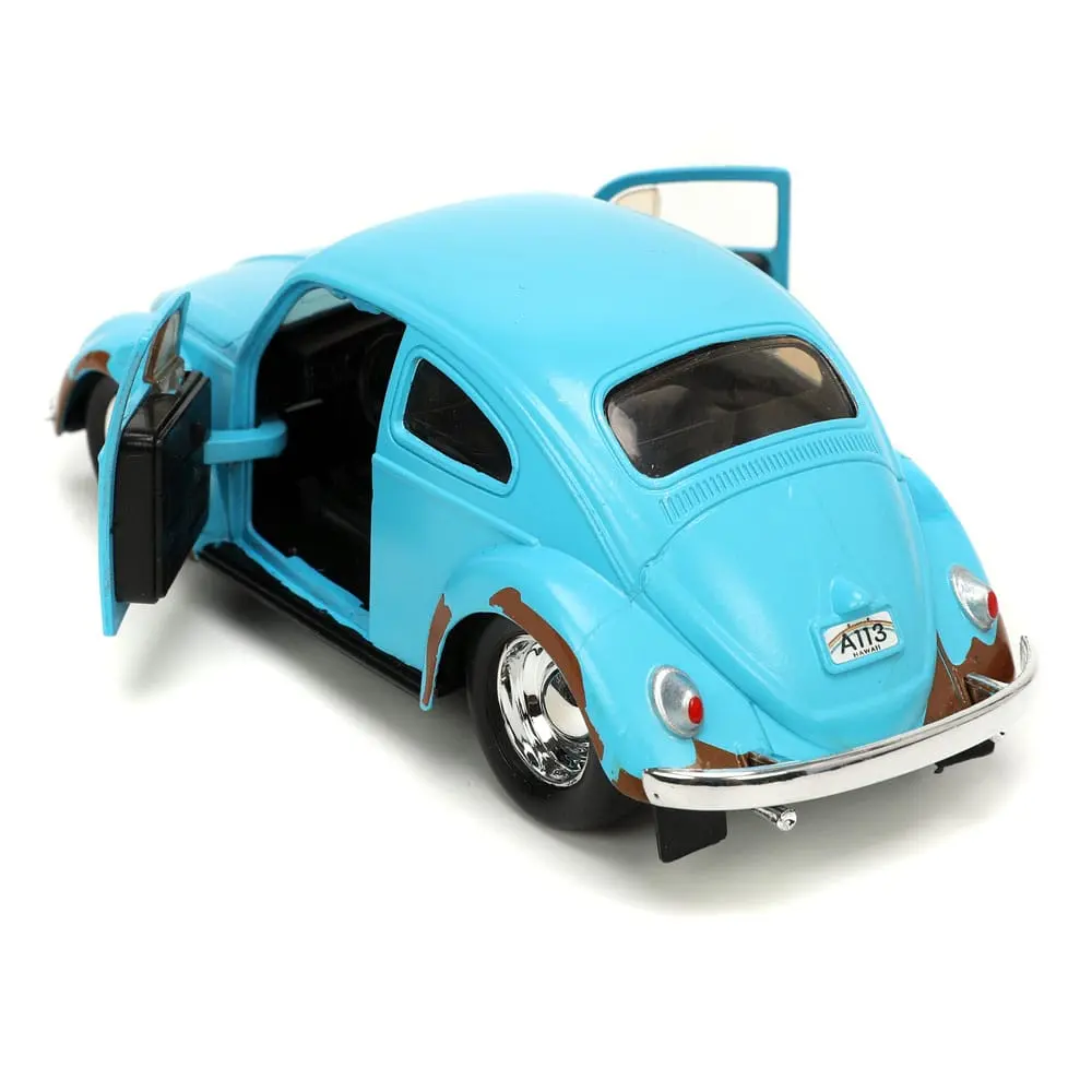 Lilo &amp; Stitch Hollywood Rides Diecast Model 1/32 Blue Volkswagen Beetle with Figure product photo