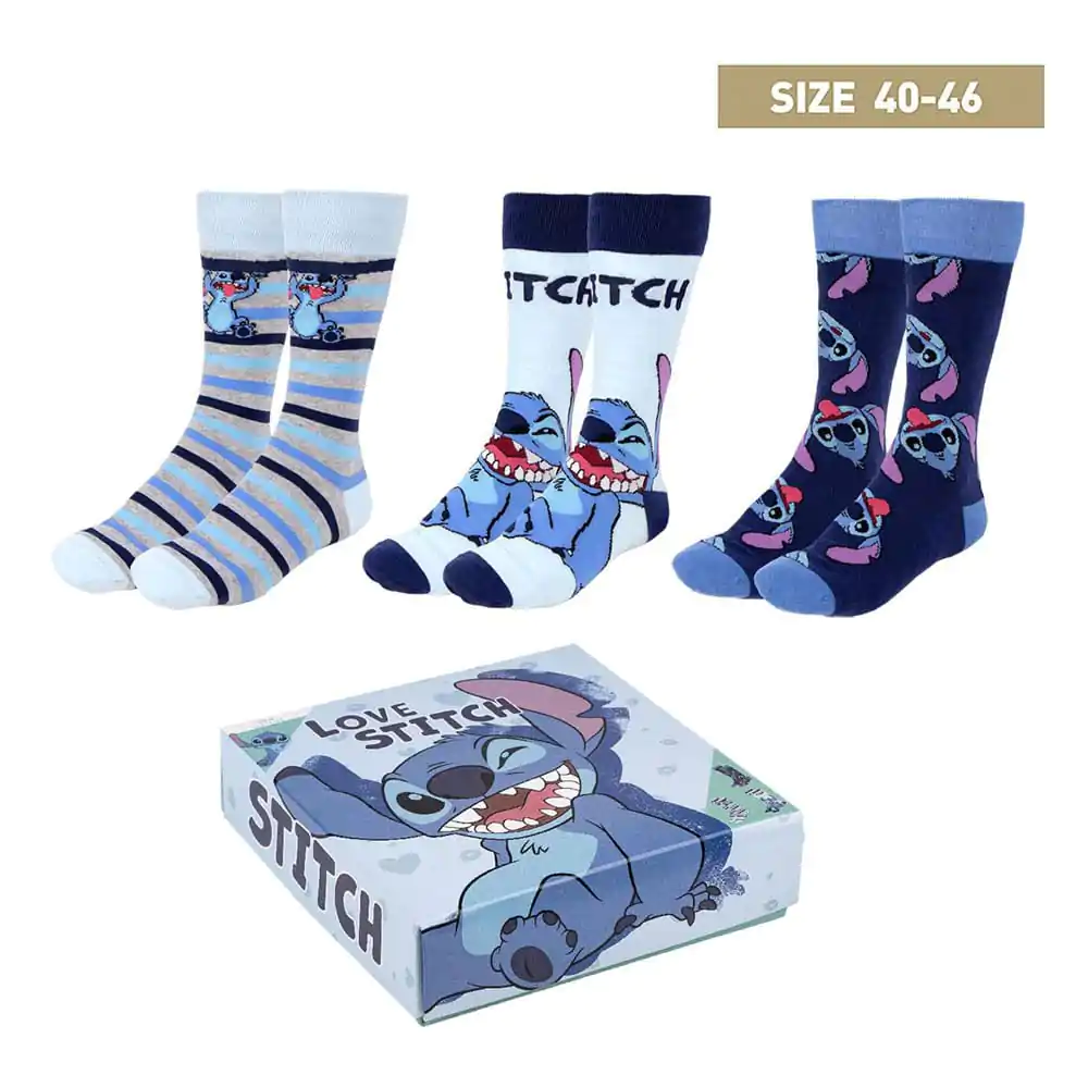 Lilo & Stitch Socks 3-Pack Love Stitch 40-46 termékfotó