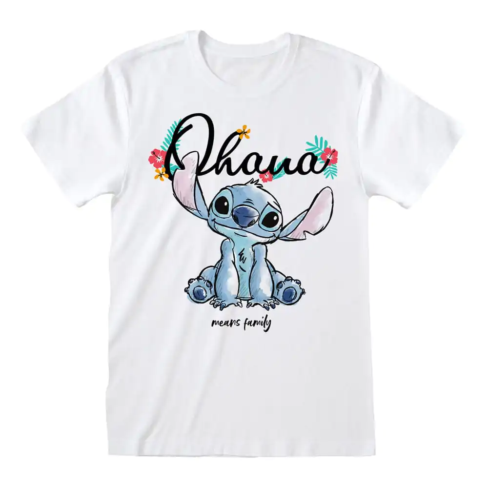 Lilo & Stitch T-Shirt Ohana Means Family White product photo