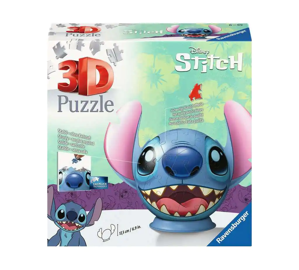 Lilo & Stitch 3D Puzzle Ball with Ears Stitch (72 pieces) product photo