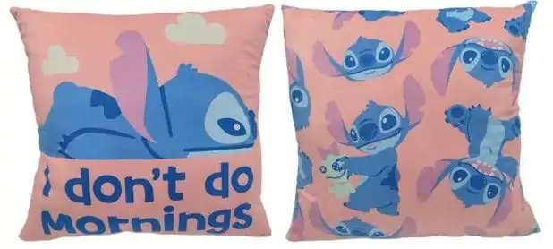 Lilo & Stitch Pillow Stitch I don't do mornings 40 cm product photo