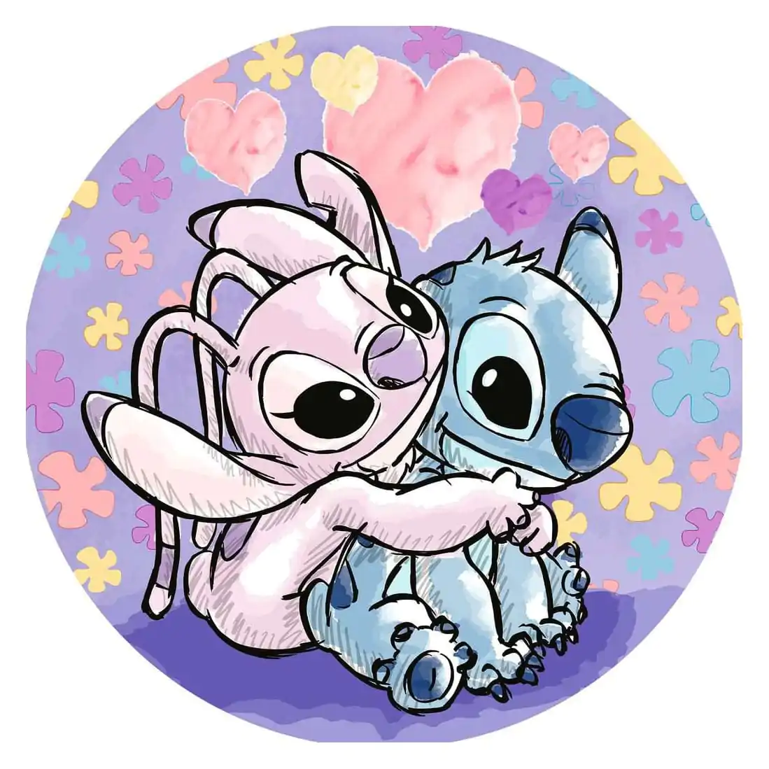 Lilo & Stitch Round Jigsaw Puzzle Stitch (500 pieces) product photo