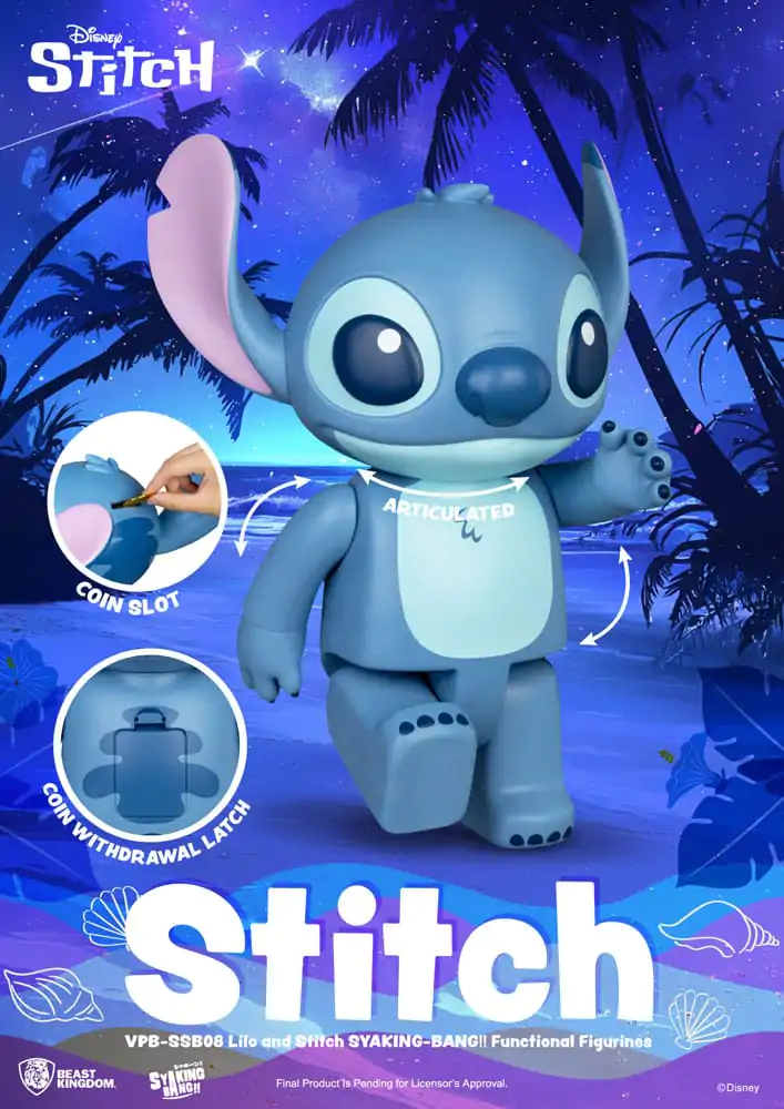 Lilo &amp; Stitch Syaing Bang Vinyl Bank Stitch 30 cm product photo