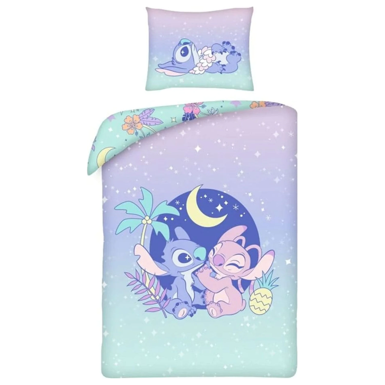 Lilo & Stitch Duvet Set Stitch & Angel under the Moon 140 x 200 cm / 70 x 90 cm   product photo