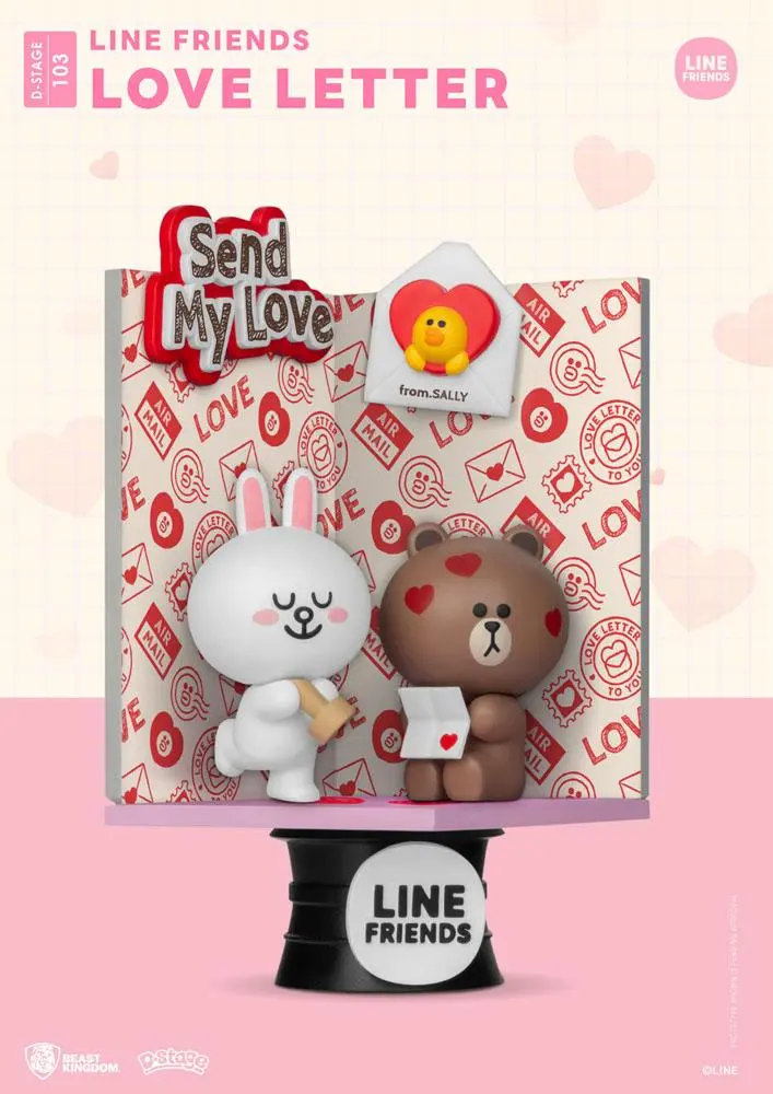 Line Friends D-Stage PVC Diorama Love Letter 16 cm product photo