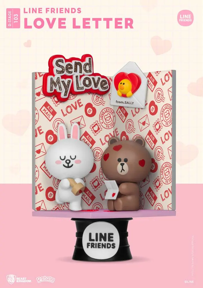 Line Friends D-Stage PVC Diorama Love Letter 16 cm product photo