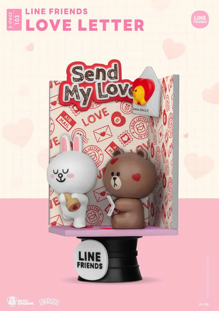 Line Friends D-Stage PVC Diorama Love Letter 16 cm product photo
