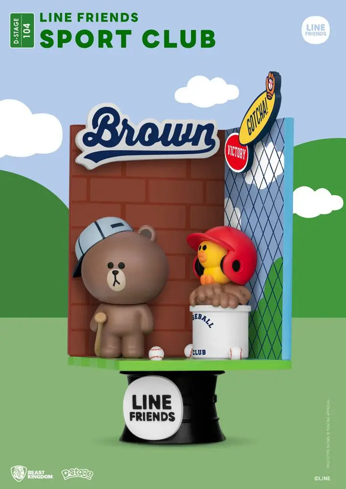 Line Friends D-Stage PVC Diorama Sport Club Closed Box Version 16 cm product photo