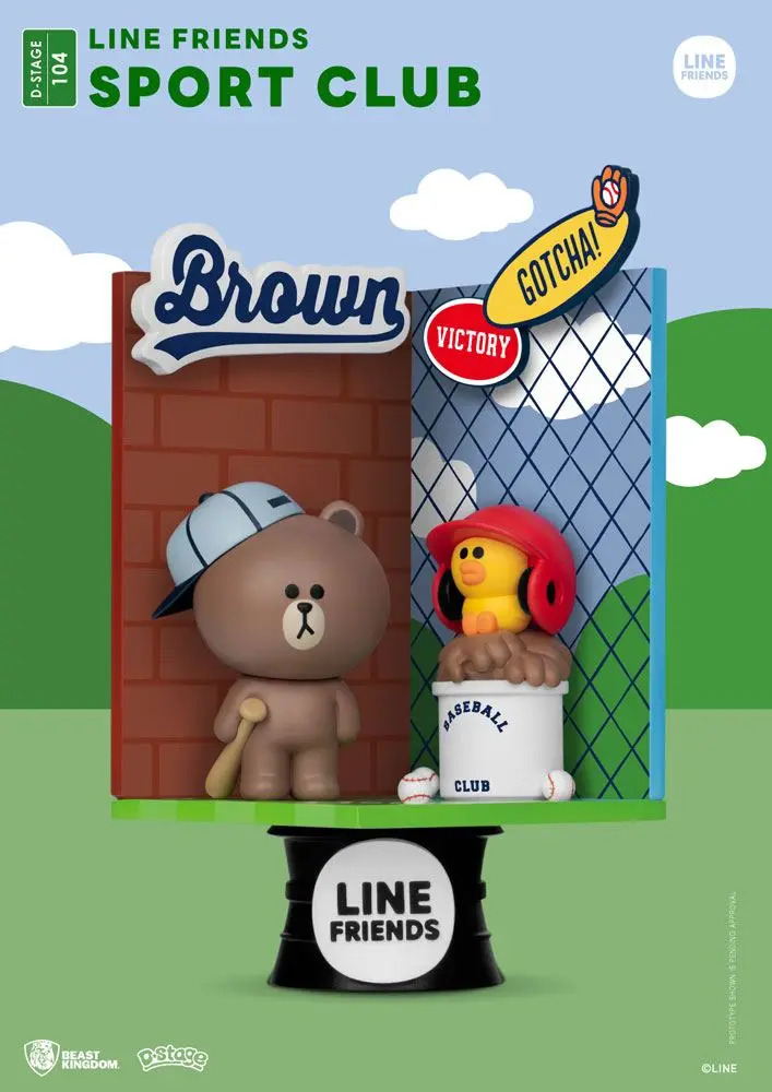 Line Friends D-Stage PVC Diorama Sport Club Closed Box Version 16 cm product photo