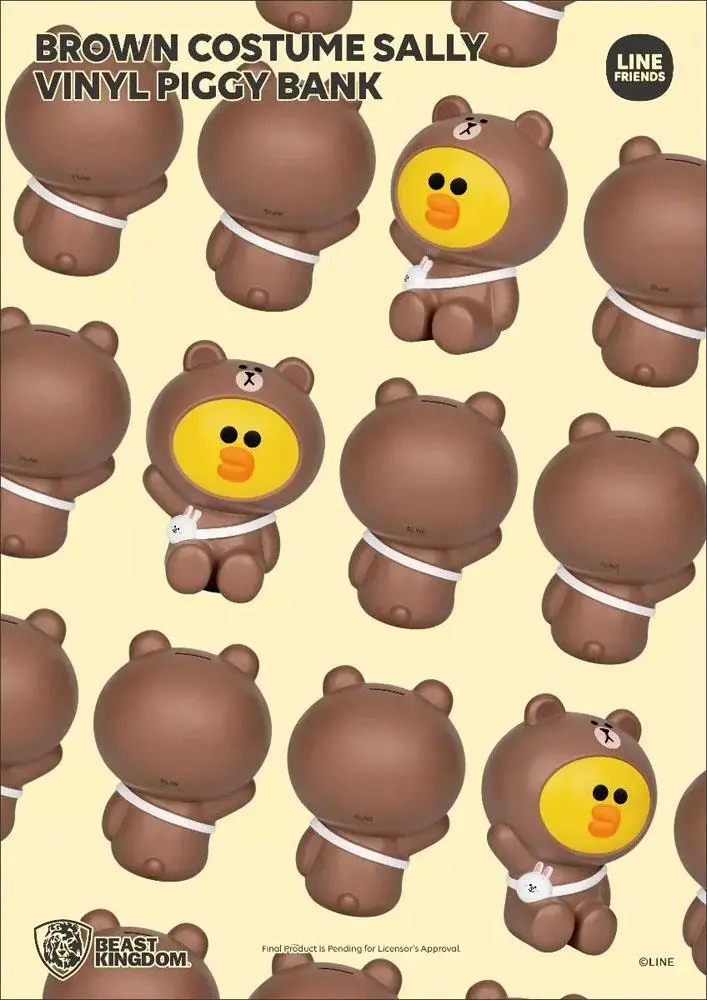 Line Friends Series Vinyl Piggy Bank Brown Costume Sally 34 cm product photo