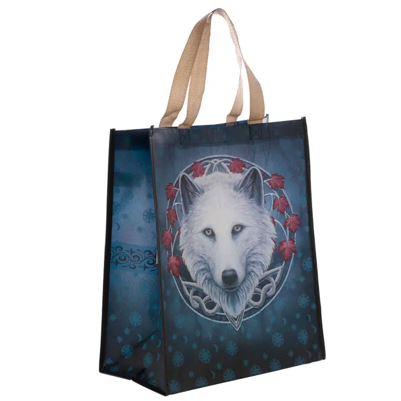 Lisa Parker Autumn Guardian Wolf shopping bag product photo