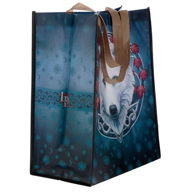 Lisa Parker Autumn Guardian Wolf shopping bag product photo