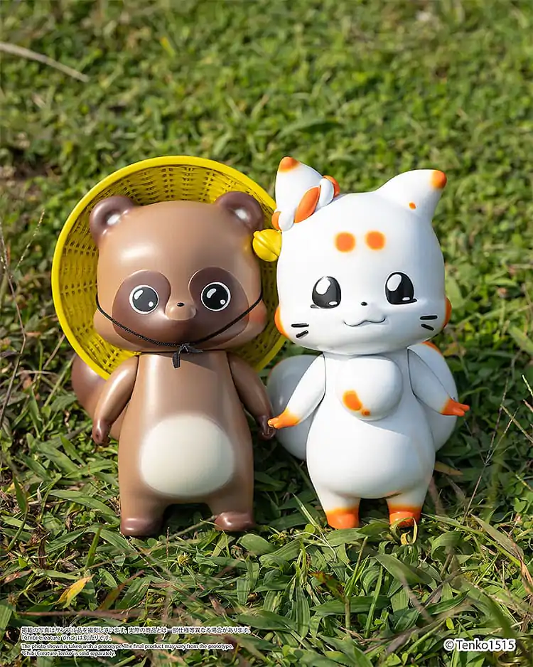 Little Fox with Two Tails Vinyl Figure Chibi Creature Ponkichi 15 cm product photo