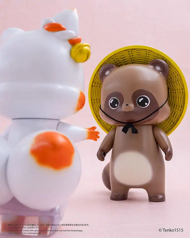 Little Fox with Two Tails Vinyl Figure Chibi Creature Ponkichi 15 cm product photo
