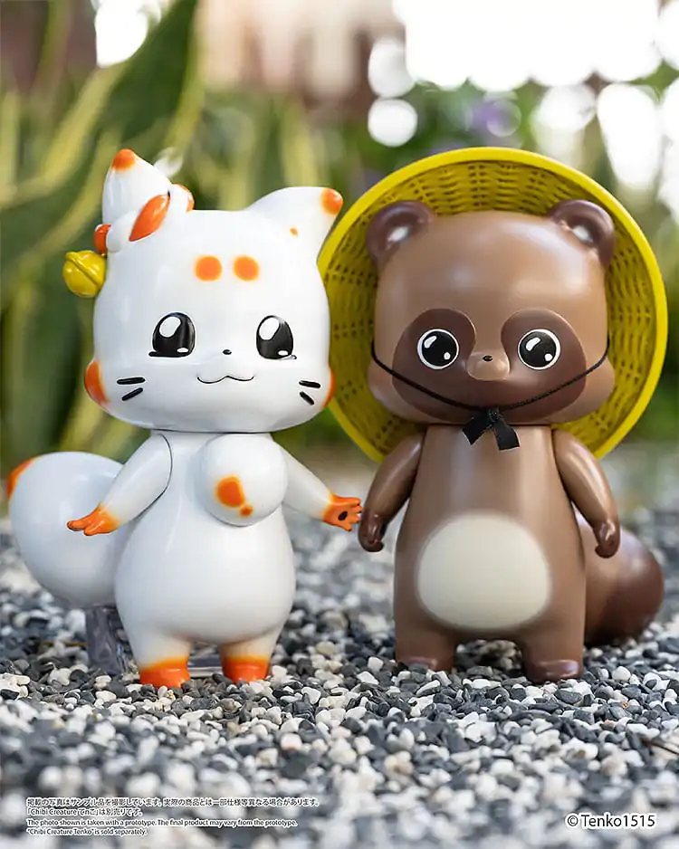 Little Fox with Two Tails Vinyl Figure Chibi Creature Ponkichi 15 cm product photo