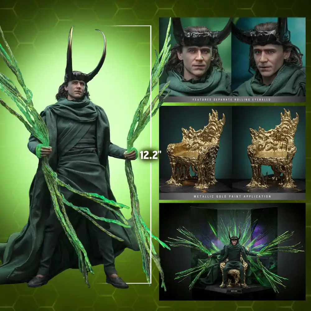 Loki DX Action Figure 1/6 God Loki Artisan Edition Hot Toys Exclusive 31 cm product photo