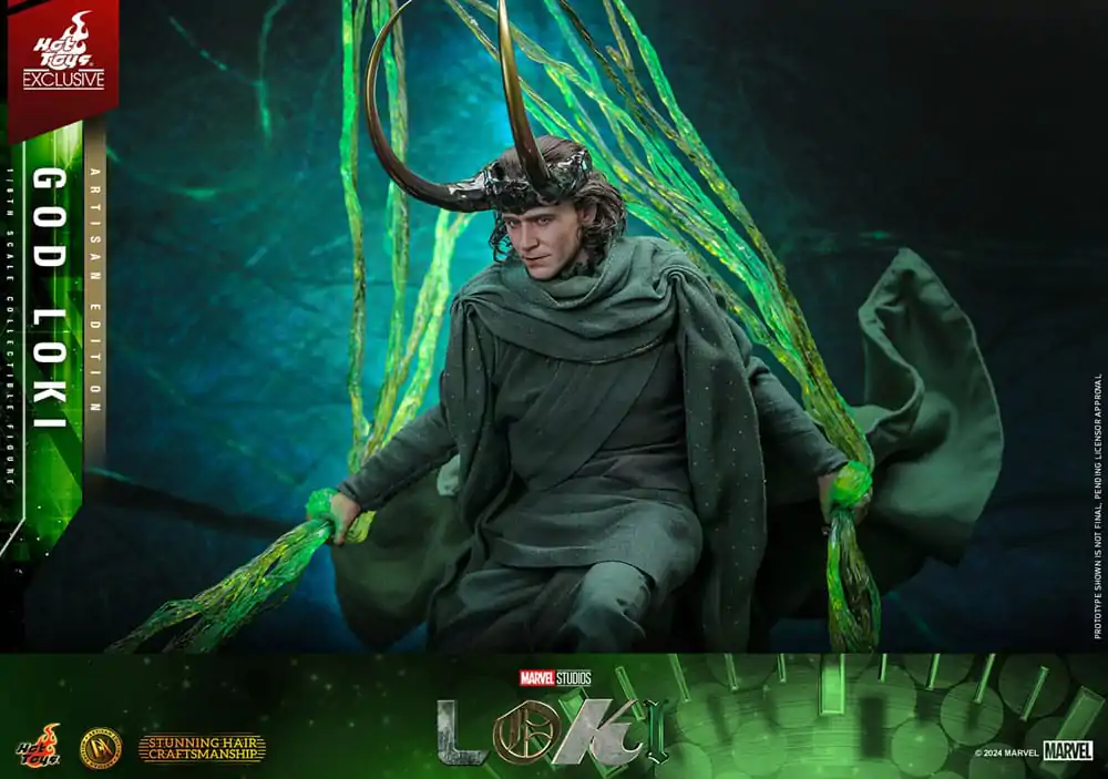 Loki DX Action Figure 1/6 God Loki Artisan Edition Hot Toys Exclusive 31 cm product photo