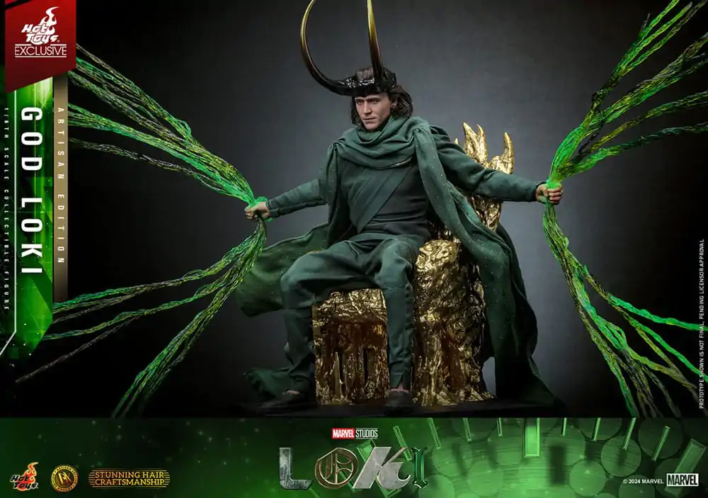 Loki DX Action Figure 1/6 God Loki Artisan Edition Hot Toys Exclusive 31 cm product photo