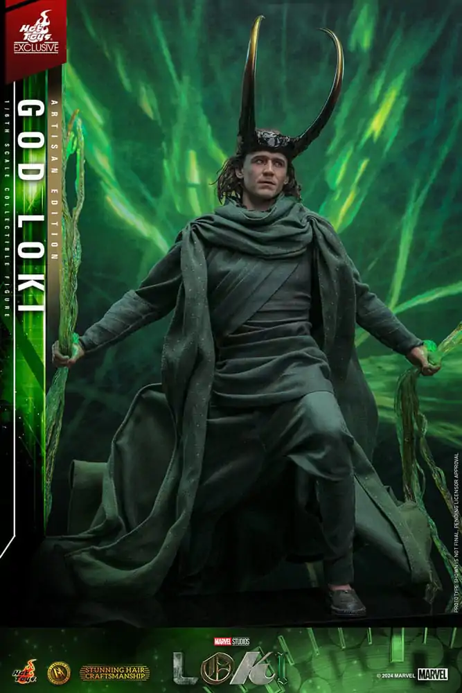 Loki DX Action Figure 1/6 God Loki Artisan Edition Hot Toys Exclusive 31 cm product photo