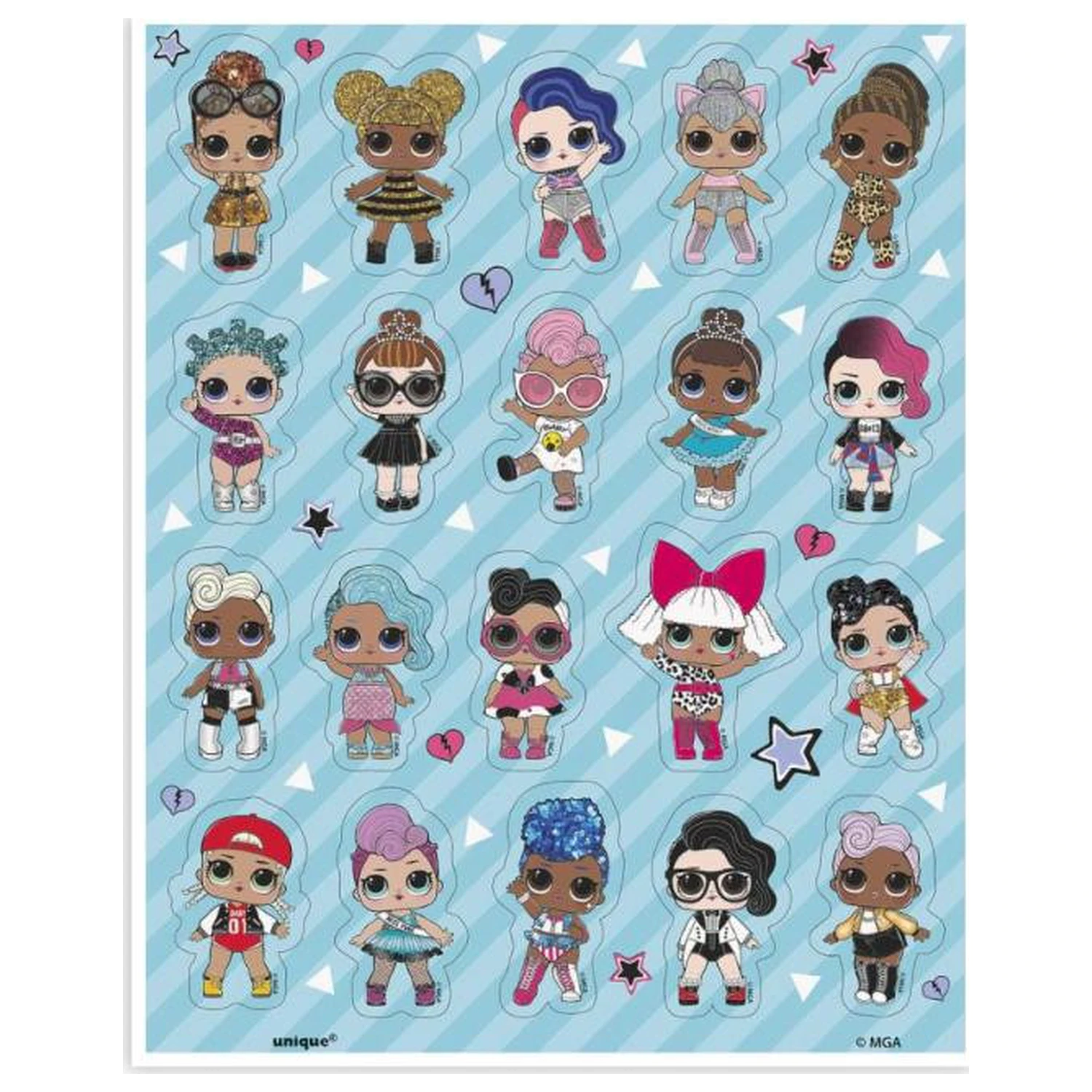 LOL Surprise Friends sticker set 4 sheets product photo