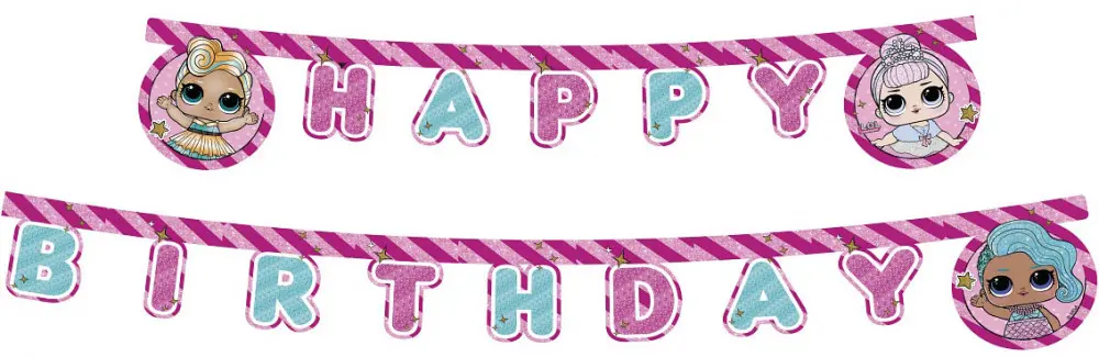 LOL Surprise Glitterati, Happy Birthday Banner 2 m product photo